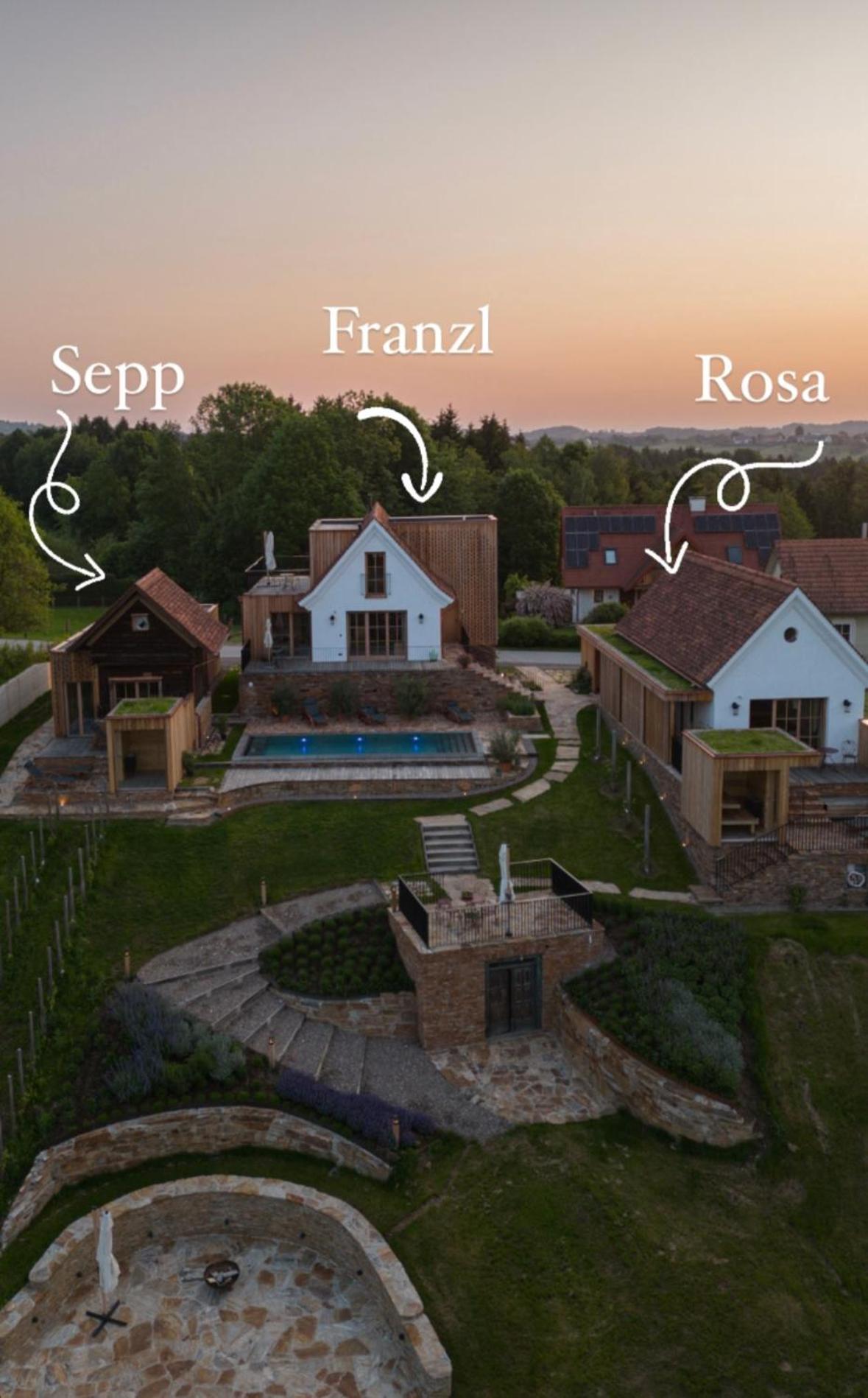 Am Wildbachberg - Luxus Ferienhaeuser Mit Infinitypool, Privatsauna Und Weinkeller Deutschlandsberg Exterior photo